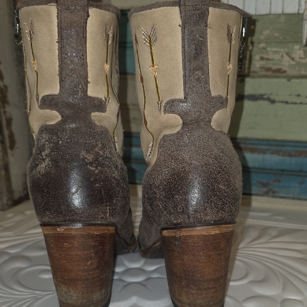 Junk Gysy LANE Stylish Tan Brown Women's  COWBOY Boots SZ 8.5 - Picture 5 of 11